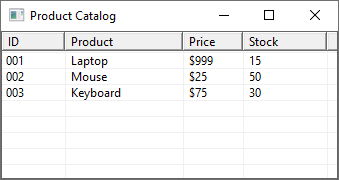 goTableView basic usage