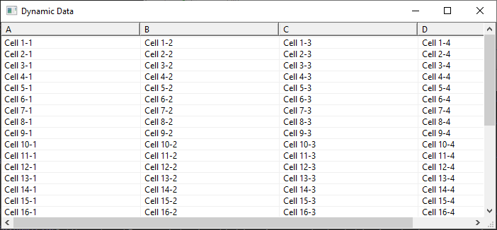 goTableView basic usage