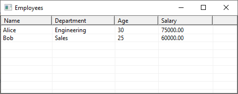 goTableView basic usage