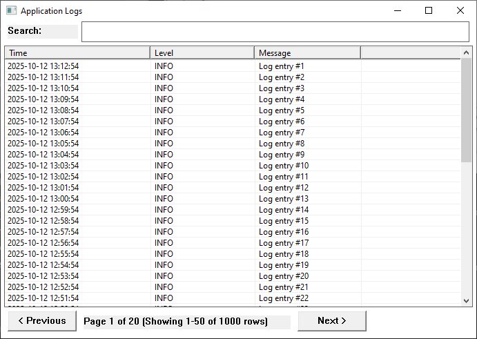 goTableView basic usage