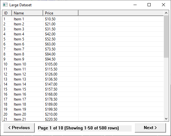 goTableView basic usage