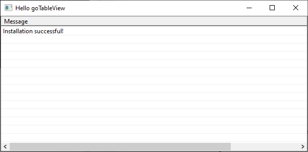 goTableView basic usage