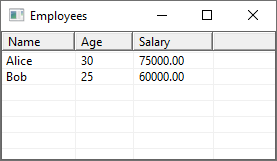 goTableView quick start